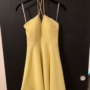 yellow strappy dress